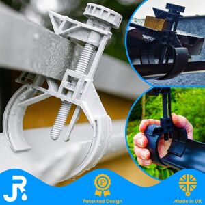 Unbranded 4 x White Mini Gutter Guttering Shed Bracket Clamp Adjustable - No Tools Required Unbranded 4 x White Mini Gutter Guttering Shed Bracket Clamp Adjustable - No Tools Required