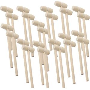 IKODM 24 Pieces Mini Wooden Hammer Crab Lobster Mallets Hammering Kids Toy Seafood Shell Crack Hammer for Chocolate Craft Making Tool IKODM 24 Pieces Mini Wooden Hammer Crab Lobster Mallets Hammering Kids Toy Seafood Shell Crack Hammer for Chocolate Craft Making Tool