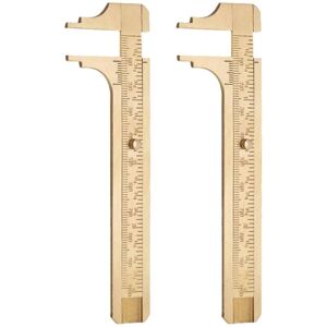 Linghhang - 2pcs Measuring Tools,Pocket Vernier Caliper,Brass Ruler,Brass Sliding Vernier Caliper,Portable Vernier Caliper,Suitable for Men Linghhang - 2pcs Measuring Tools,Pocket Vernier Caliper,Brass Ruler,Brass Sliding Vernier Caliper,Portable Vernier Caliper,Suitable for Men