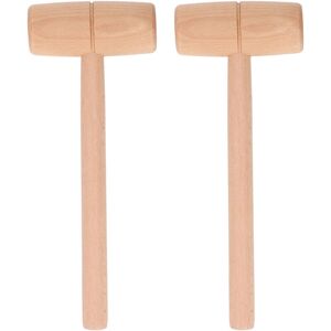 Groofoo - 2Pcs Wood Hammer Inset Joint Multi Purpose Wooden Mallet for Factories Furniture Installation Carving Seafood Cracking Small Groofoo - 2Pcs Wood Hammer Inset Joint Multi Purpose Wooden Mallet for Factories Furniture Installation Carving Seafood Cracking Small