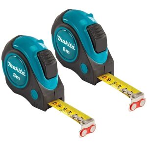Makita - 2x P-73003 Autolock 8m Measuring Tape Measure 8 Metres Metric Imperial Makita - 2x P-73003 Autolock 8m Measuring Tape Measure 8 Metres Metric Imperial