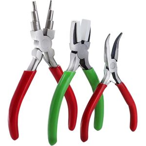 TINOR 3 Pcs Jewelry Pliers Set, Practical Jewelry Necklace Repair Kit, diy Tools, Toothless Angled Pliers, Nylon Flat Nose Pliers, Wire Wrapping Pliers TINOR 3 Pcs Jewelry Pliers Set, Practical Jewelry Necklace Repair Kit, diy Tools, Toothless Angled Pliers, Nylon Flat Nose Pliers, Wire Wrapping Pliers