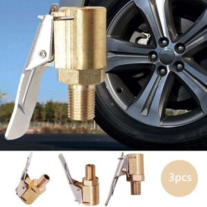 SNQ 3-Piece Tire Valve Adapter, 8mm Brass Tip, Clip Clamp Connection Adapter for Car or Truck Tire Pump Inflator Valve SNQ 3-Piece Tire Valve Adapter, 8mm Brass Tip, Clip Clamp Connection Adapter for Car or Truck Tire Pump Inflator Valve