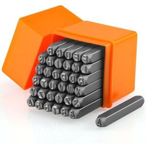 ODIPIE 36 Pcs Number and Letter Stamps, 6mm Durable Stamp Set, Metal Letter Stamps (A-Z, 0-9, &), Metal Punch for Stamping Metal, Plastic, Wood, Leather ODIPIE 36 Pcs Number and Letter Stamps, 6mm Durable Stamp Set, Metal Letter Stamps (A-Z, 0-9, &), Metal Punch for Stamping Metal, Plastic, Wood, Leather
