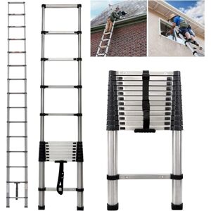 BRIEFNESS 3.8M Telescopic Ladder 12.5Ft Telescoping Ladder Multi-Purpose Extendable Ladder Steps Extension Portable Collapsible Ladder 150kg Load Loft ladder BRIEFNESS 3.8M Telescopic Ladder 12.5Ft Telescoping Ladder Multi-Purpose Extendable Ladder Steps Extension Portable Collapsible Ladder 150kg Load Loft ladder