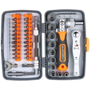 Tonchean - 38Pcs Precision Ratchet Screwdriver Set, Magnetic Screwdriver Kit, Electronics Repair Tool Kit with Flexible Extension Rod for Phone, Tonchean - 38Pcs Precision Ratchet Screwdriver Set, Magnetic Screwdriver Kit, Electronics Repair Tool Kit with Flexible Extension Rod for Phone,
