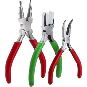 MEMKEY Jewelry Pliers Set, 3pcs Practical Jewelry Necklace Repair Kit diy Tool Toothless Angle Pliers Nylon Flat Nose Pliers Wrapping Pliers MEMKEY Jewelry Pliers Set, 3pcs Practical Jewelry Necklace Repair Kit diy Tool Toothless Angle Pliers Nylon Flat Nose Pliers Wrapping Pliers