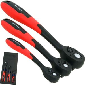 Neilsen 3pc Socket Ratchet Handle Quick Release 72 Teeth 1/4", 3/8", 1/2" Set Neilsen 3pc Socket Ratchet Handle Quick Release 72 Teeth 1/4", 3/8", 1/2" Set