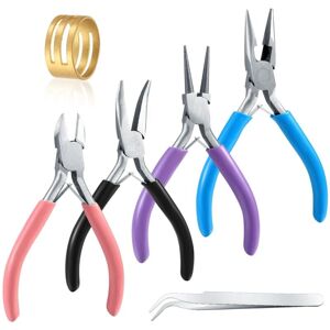 WOIYIC 4 Pcs Jewelry Pliers - Jewelry Making Tool Kit - Needle Nose Pliers - Long Nose Pliers - Chain Nose Pliers - Wire Cutters WOIYIC 4 Pcs Jewelry Pliers - Jewelry Making Tool Kit - Needle Nose Pliers - Long Nose Pliers - Chain Nose Pliers - Wire Cutters