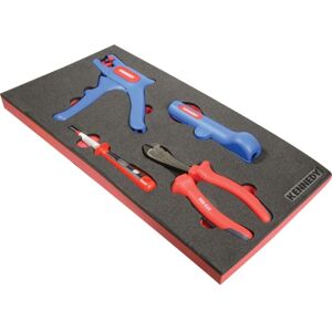 4 Piece Electricians Wiring Set in Tool Control 1/3 Width Foam Inlay for - Kennedy 4 Piece Electricians Wiring Set in Tool Control 1/3 Width Foam Inlay for - Kennedy