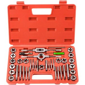 Gotrays - 40Pcs M3-M12 Steel Metric Tap and Die Set Flute Taps Threading Dies Screw Extractors Gotrays - 40Pcs M3-M12 Steel Metric Tap and Die Set Flute Taps Threading Dies Screw Extractors