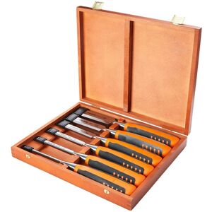 Bahco - 424P-S6-EUR 6pcs. Chisel Set with Rubberised Handle in Wooden Box Bahco - 424P-S6-EUR 6pcs. Chisel Set with Rubberised Handle in Wooden Box