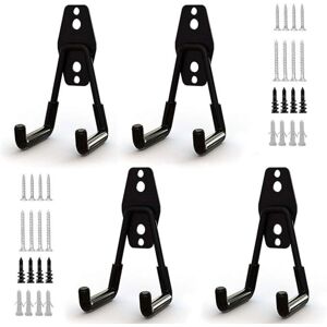 LINGHHANG 4pcs Steel Garage Storage Hooks, Garage Tool Storage Hooks with Anti-Slip Coating, Heavy Duty Support for Hanging Ladders/Bicycles/Garden Tools/Ropes LINGHHANG 4pcs Steel Garage Storage Hooks, Garage Tool Storage Hooks with Anti-Slip Coating, Heavy Duty Support for Hanging Ladders/Bicycles/Garden Tools/Ropes