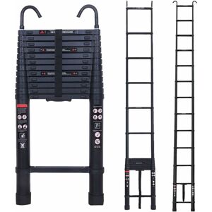 BRIEFNESS 5m Portable Heavy Duty Multi-Purpose Aluminium Telescopic Ladder Extendable, with Detachable Hook, 150 Kg Load Capacity BRIEFNESS 5m Portable Heavy Duty Multi-Purpose Aluminium Telescopic Ladder Extendable, with Detachable Hook, 150 Kg Load Capacity