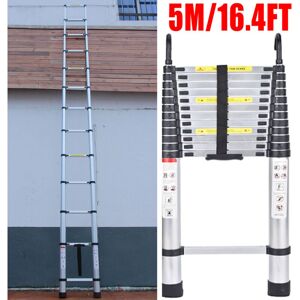 Briefness - 5M Telescopic Ladder Multi-Purpose Aluminium Extension Extendable Heavy Duty Loft Briefness - 5M Telescopic Ladder Multi-Purpose Aluminium Extension Extendable Heavy Duty Loft