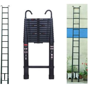 DAYPLUS 5M Telescopic Ladder with Detachable Hook Aluminum Ladder Heavy Duty 330lbs Capacity EN131 Safety Approved DAYPLUS 5M Telescopic Ladder with Detachable Hook Aluminum Ladder Heavy Duty 330lbs Capacity EN131 Safety Approved