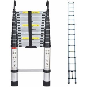 BRIEFNESS 5M Telescopic Ladder with Roof Hook Kit Aluminium Portable Multi-Purpose Folding Portable Heavy Duty Multi-Purpose Aluminium Telescopic Ladder BRIEFNESS 5M Telescopic Ladder with Roof Hook Kit Aluminium Portable Multi-Purpose Folding Portable Heavy Duty Multi-Purpose Aluminium Telescopic Ladder