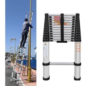 DAYPLUS 5M/16.4ft Aluminum Telescopic Extension Ladder Non-Slip Capacity 150kg / 330lb DAYPLUS 5M/16.4ft Aluminum Telescopic Extension Ladder Non-Slip Capacity 150kg / 330lb