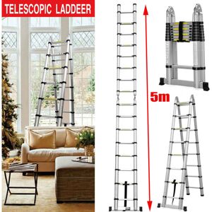 DAYPLUS 5M/16.5FT Multipurpose Aluminum Ladder Fold Extend Telescopic Garden Tool uk DAYPLUS 5M/16.5FT Multipurpose Aluminum Ladder Fold Extend Telescopic Garden Tool uk
