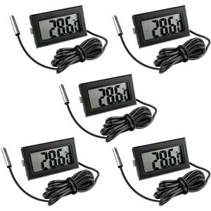 BEIJIYI 5pcs Digital Refrigerator Thermometer, Digital Temperature Probe with LCD Display, Temperature Probe Thermometer, Sensor Tester for Refrigerator, BEIJIYI 5pcs Digital Refrigerator Thermometer, Digital Temperature Probe with LCD Display, Temperature Probe Thermometer, Sensor Tester for Refrigerator,