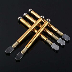 IKODM 5pcs Glass Cutting Tools Set, Professional Glass Cutter with Plastic Handle for Cutting Thick Glass and Tile IKODM 5pcs Glass Cutting Tools Set, Professional Glass Cutter with Plastic Handle for Cutting Thick Glass and Tile