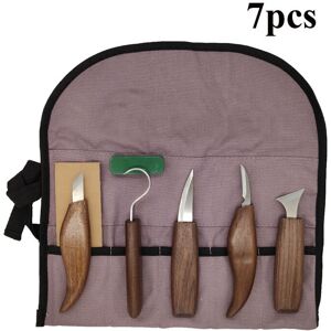 Linghhang - 7 in 1 Woodworking Knife Set Hand Carved Model Tool diy Wood Carving Spoon Carving Knife Linghhang - 7 in 1 Woodworking Knife Set Hand Carved Model Tool diy Wood Carving Spoon Carving Knife