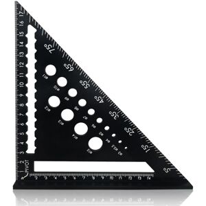 BEIJIYI 7-inch Carpenter's Square, Metric Triangle Ruler, High Precision Aluminum Alloy Triangle Ruler for Carpenters, Roofers, Engineers (Black) BEIJIYI 7-inch Carpenter's Square, Metric Triangle Ruler, High Precision Aluminum Alloy Triangle Ruler for Carpenters, Roofers, Engineers (Black)