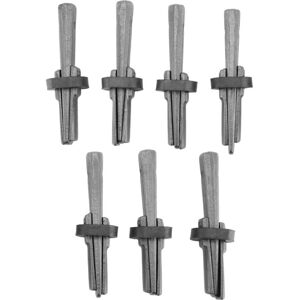 TLILY 7 Set New Stone Splitter 9/16in Metal Plug Wedges and Feathers Shims Concrete Rock Splitters Hand Tool TLILY 7 Set New Stone Splitter 9/16in Metal Plug Wedges and Feathers Shims Concrete Rock Splitters Hand Tool