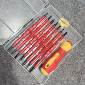 Mumu - 7pcs Insulated Electric Screwdriver Set, Multifunctional 15 in 1 Interchangeable Electrician Repair Tool Set Alloy Mumu - 7pcs Insulated Electric Screwdriver Set, Multifunctional 15 in 1 Interchangeable Electrician Repair Tool Set Alloy