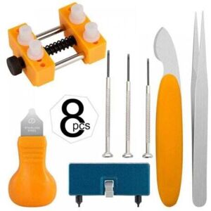 TEHTUY 8-Piece Watch Battery Replacement Tool Kit - Watch Case Opener Used to Open Watch Case Covers by Turning for Repair TEHTUY 8-Piece Watch Battery Replacement Tool Kit - Watch Case Opener Used to Open Watch Case Covers by Turning for Repair