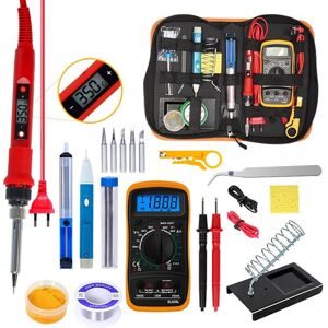 TORMATOR 80W LCD soldering iron kit, temperature 180–480°C, 5 tips, desoldering pump, wire, stand, electronic tweezers TORMATOR 80W LCD soldering iron kit, temperature 180–480°C, 5 tips, desoldering pump, wire, stand, electronic tweezers