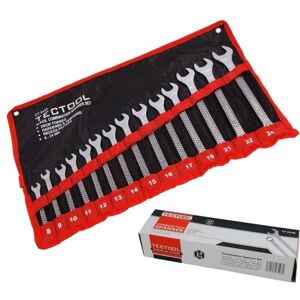 Tectool - 8PC large combination metric spanner set 20mm - 32mm Ring Open Ended Tool CT0324 Tectool - 8PC large combination metric spanner set 20mm - 32mm Ring Open Ended Tool CT0324