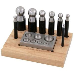 Neilsen - 9PC Doming Block and Punch Set Steel Dapping Craft Metal Shaping Tool Kit CT5114 Neilsen - 9PC Doming Block and Punch Set Steel Dapping Craft Metal Shaping Tool Kit CT5114
