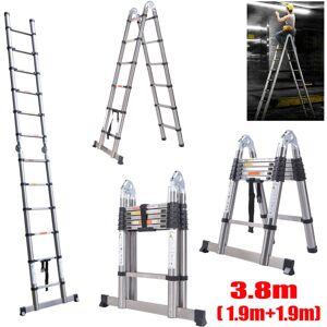 DAYPLUS A-Frame Tall 3.8M (1.9M+1.9M) Multi Purpose Combination Folding 12 Step Ladder DAYPLUS A-Frame Tall 3.8M (1.9M+1.9M) Multi Purpose Combination Folding 12 Step Ladder
