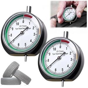 Alwaysh - Tire Depth Gauge, 2 Pcs Professional Tire Depth Gauge Portable Tire Tread Measure Measuring Tool Range 0-11mm for Cars Motorcycles Truck Alwaysh - Tire Depth Gauge, 2 Pcs Professional Tire Depth Gauge Portable Tire Tread Measure Measuring Tool Range 0-11mm for Cars Motorcycles Truck