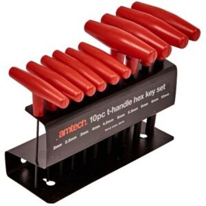 Am-tech - 10PC hex key metric 2-10MM t handle allen key wrench t bar set heavy duty I9070 Am-tech - 10PC hex key metric 2-10MM t handle allen key wrench t bar set heavy duty I9070