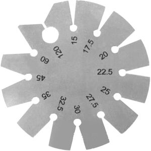 Groofoo - Angle Gauge Template Stainless Steel Round Shape Bevel Gauge Angle Finder for Woodworking Blades Chisels Planes Groofoo - Angle Gauge Template Stainless Steel Round Shape Bevel Gauge Angle Finder for Woodworking Blades Chisels Planes