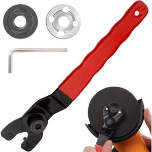 COOCHEER Angle grinder wrench, angle grinder wrench, adjustable spindle wrench with hex socket and 2 threaded flanges COOCHEER Angle grinder wrench, angle grinder wrench, adjustable spindle wrench with hex socket and 2 threaded flanges