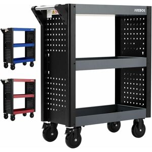 Arebos - Service trolley Workshop trolley Tool trolley Roller trolley Assembly trolley 3 compartments Arebos - Service trolley Workshop trolley Tool trolley Roller trolley Assembly trolley 3 compartments