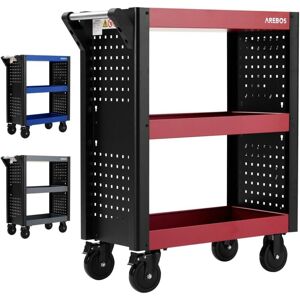 Arebos - Service trolley Workshop trolley Tool trolley Roller trolley Assembly trolley 3 compartments Arebos - Service trolley Workshop trolley Tool trolley Roller trolley Assembly trolley 3 compartments