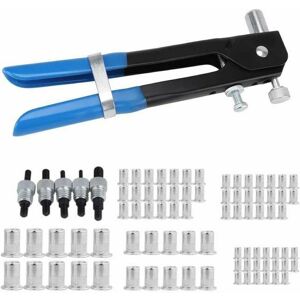 Hoopzi - Blind Rivet Pliers Heavy Duty Hand Riveter Kit Rivet Gun + 85 Pcs Rivet Nut Included M3 M4 M5 M6 M8 Aluminum Hoopzi - Blind Rivet Pliers Heavy Duty Hand Riveter Kit Rivet Gun + 85 Pcs Rivet Nut Included M3 M4 M5 M6 M8 Aluminum