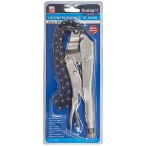 Blue Spot Tools - BlueSpot Adjustable Locking Mole Grip Chain Wrench Pliers Pipe Oil Filter Tool Blue Spot Tools - BlueSpot Adjustable Locking Mole Grip Chain Wrench Pliers Pipe Oil Filter Tool