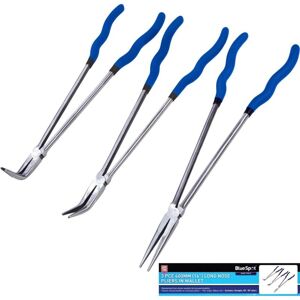 Blue Spot Tools - BlueSpot 3pc Extra Long Nose Pliers Set Straight Bent Nose Mole Grips Pliers 16' Blue Spot Tools - BlueSpot 3pc Extra Long Nose Pliers Set Straight Bent Nose Mole Grips Pliers 16'