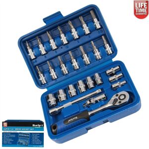 Blue Spot Tools - Bluespot 26Pc Screwdriver Socket Set Ratchet Bit Torx Philips Hex Screw 1/4 Drive Blue Spot Tools - Bluespot 26Pc Screwdriver Socket Set Ratchet Bit Torx Philips Hex Screw 1/4 Drive