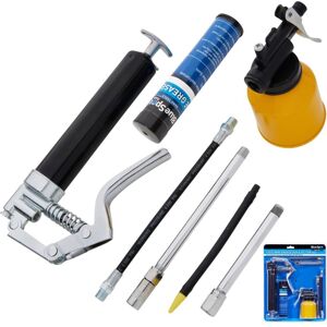 BlueSpot Manual Mini Grease Gun Lever Pistol Grip 120cc Cartridge & Oil Can Set BlueSpot Manual Mini Grease Gun Lever Pistol Grip 120cc Cartridge & Oil Can Set