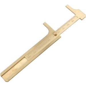 BEIJIYI Brass Caliper, Stainless Steel Caliper, Sliding Caliper, Vernier Pocket Caliper, Ruler, Measuring Tool, Mini Brass Pocket Ruler (Length 100mm) BEIJIYI Brass Caliper, Stainless Steel Caliper, Sliding Caliper, Vernier Pocket Caliper, Ruler, Measuring Tool, Mini Brass Pocket Ruler (Length 100mm)