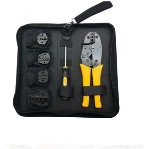 MEMKEY Cable Crimping Pliers, Cable Crimping Pliers with 5 Interchangeable Jaws, Ratchet Pliers for Wire, Shrink Connectors, Nylon, Uninsulated, Cable Lugs MEMKEY Cable Crimping Pliers, Cable Crimping Pliers with 5 Interchangeable Jaws, Ratchet Pliers for Wire, Shrink Connectors, Nylon, Uninsulated, Cable Lugs