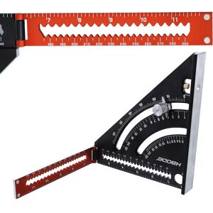 MEMKEY Carpenter's Square, Metal, Aluminum, Folding Triangle Ruler, Combination Square 317 mm, Multifunctional Triangle, Protractor, Angle Ruler 45 90 MEMKEY Carpenter's Square, Metal, Aluminum, Folding Triangle Ruler, Combination Square 317 mm, Multifunctional Triangle, Protractor, Angle Ruler 45 90