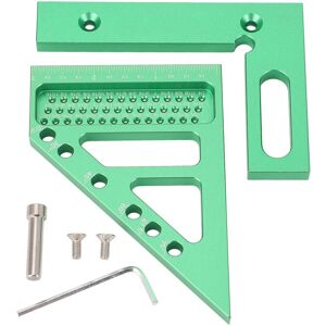 Groofoo - Carpenter Square Ruler with Locating Pin Inch Scale Aluminum Alloy Scribing Making Measuring Tool for Woodworking Green Groofoo - Carpenter Square Ruler with Locating Pin Inch Scale Aluminum Alloy Scribing Making Measuring Tool for Woodworking Green