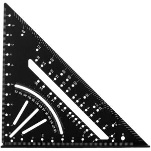 TLILY Carpenter Square,7inch Square Multi-Purpose Tools, Square, Protractor, Ruler, Marking Gauge, Saw Gauge Black TLILY Carpenter Square,7inch Square Multi-Purpose Tools, Square, Protractor, Ruler, Marking Gauge, Saw Gauge Black